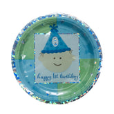 Happy 1st Birthday Boy - 7 Inch Dessert Plates - 8/pkg.